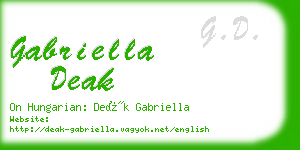 gabriella deak business card